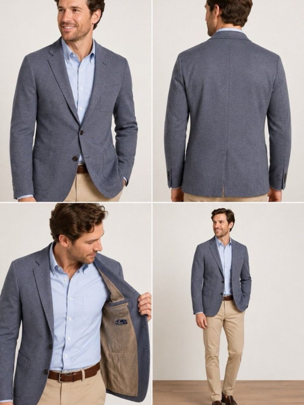 Vineyard Vines Men’s 44R Blue Knit Blazer Sport Coat 2 Button Unlined Jacket
